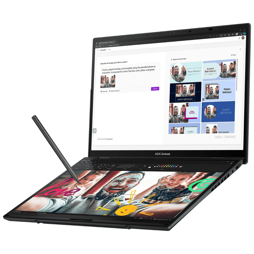 Notebook Asus Zenbook Duo Core Ultra 9 5.4Ghz, 32GB, 2TB SSD, DUAL 14'' WUXGA Oled Touch
