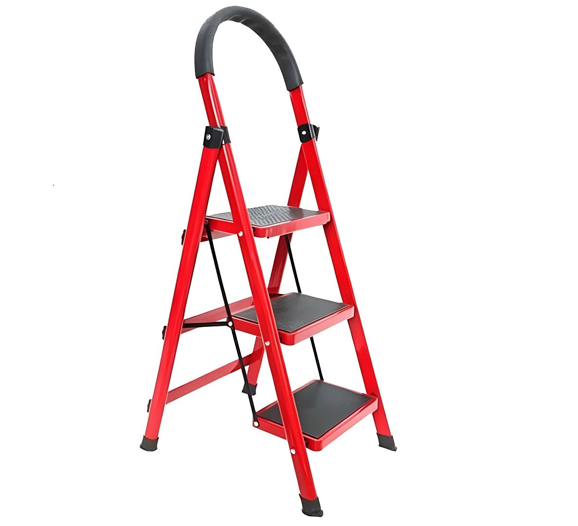 Escalera 3 escalones roja