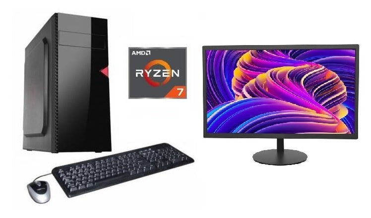 Combo equipo AMD Ryzen 7 + Monitor 19" nuevos!