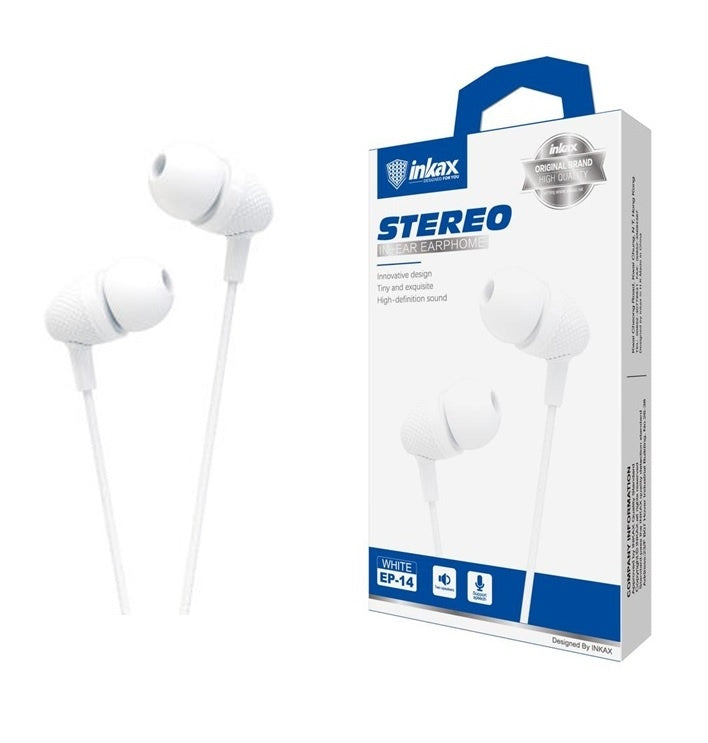 Auriculares Inkax USB Tipo-C blanco con microfono