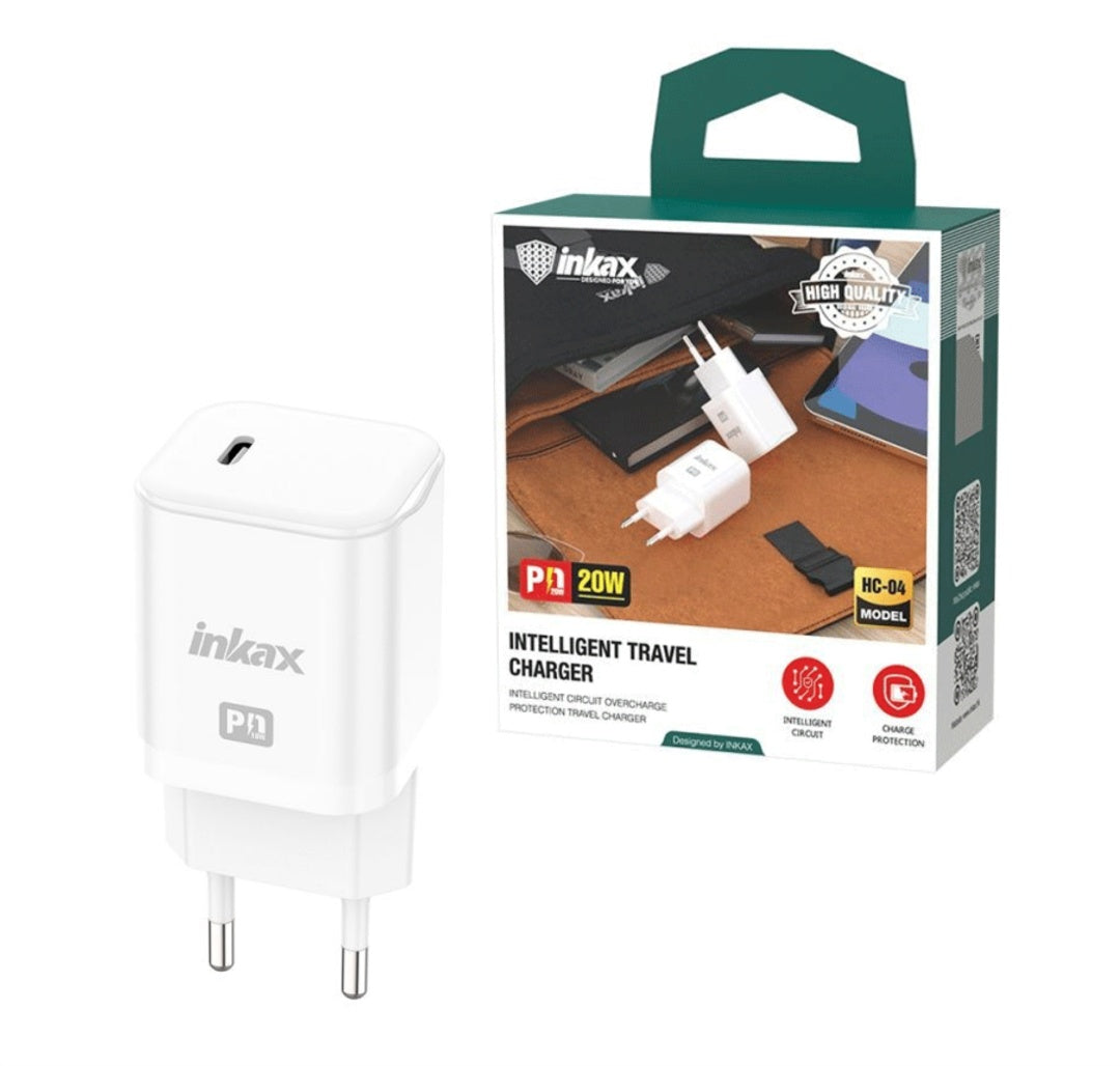 Cargador Inkax HC-04 USB tipo C 20W