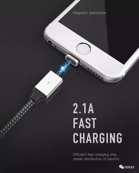 Cable Inkax 1 metro USB-A a Lightning magnético
