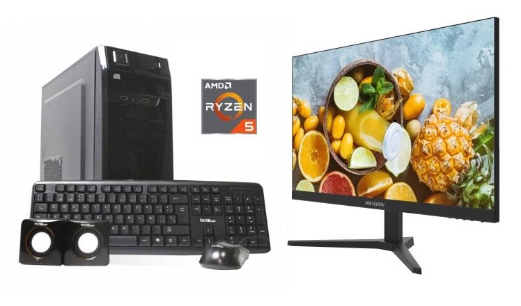 Combo equipo AMD Ryzen 5 + Monitor 24" nuevos!