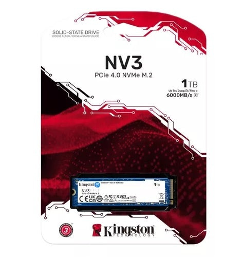Disco SSD NV3 Kingston 1000GB NVMe M.2 2280 PCIe Gen4x4
