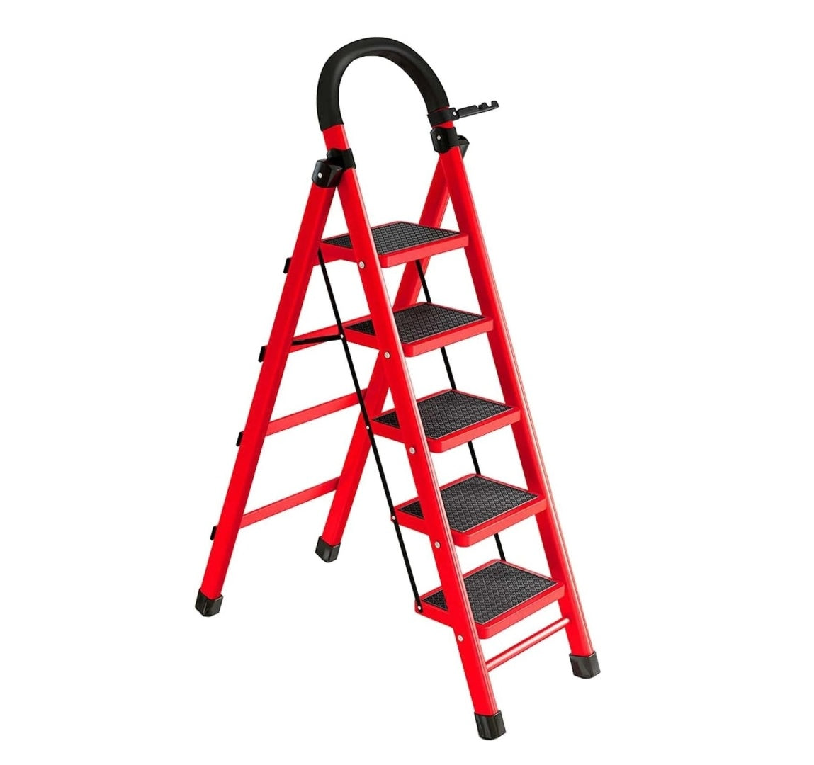 Escalera 5 escalones negra / roja