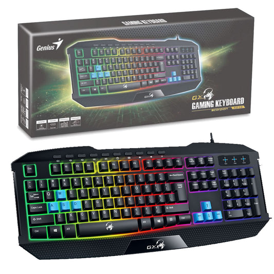 Teclado Genius Scorpion K215 gamer retroiluminado español usb