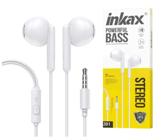 Auriculares Inkax semi-Intra 3.5mm blanco