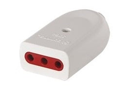 Ficha 3L hembra con tierra blanco Conatel