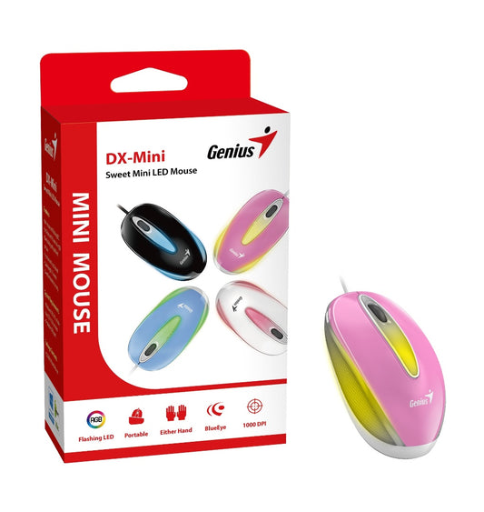 Mouse Genius DX-mini LED rosa RGB