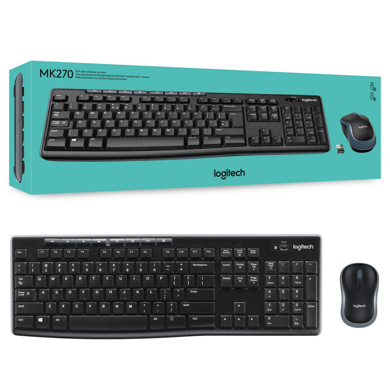 Combo Logitech MK270 teclado y mouse inalámbricos